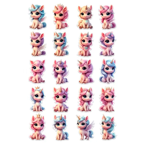 Наклейка Симфония Единорожки 30x20 см