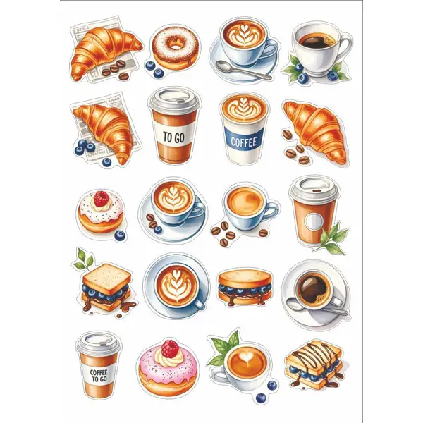 Наклейка Симфония Аромат кофе 30x20 см