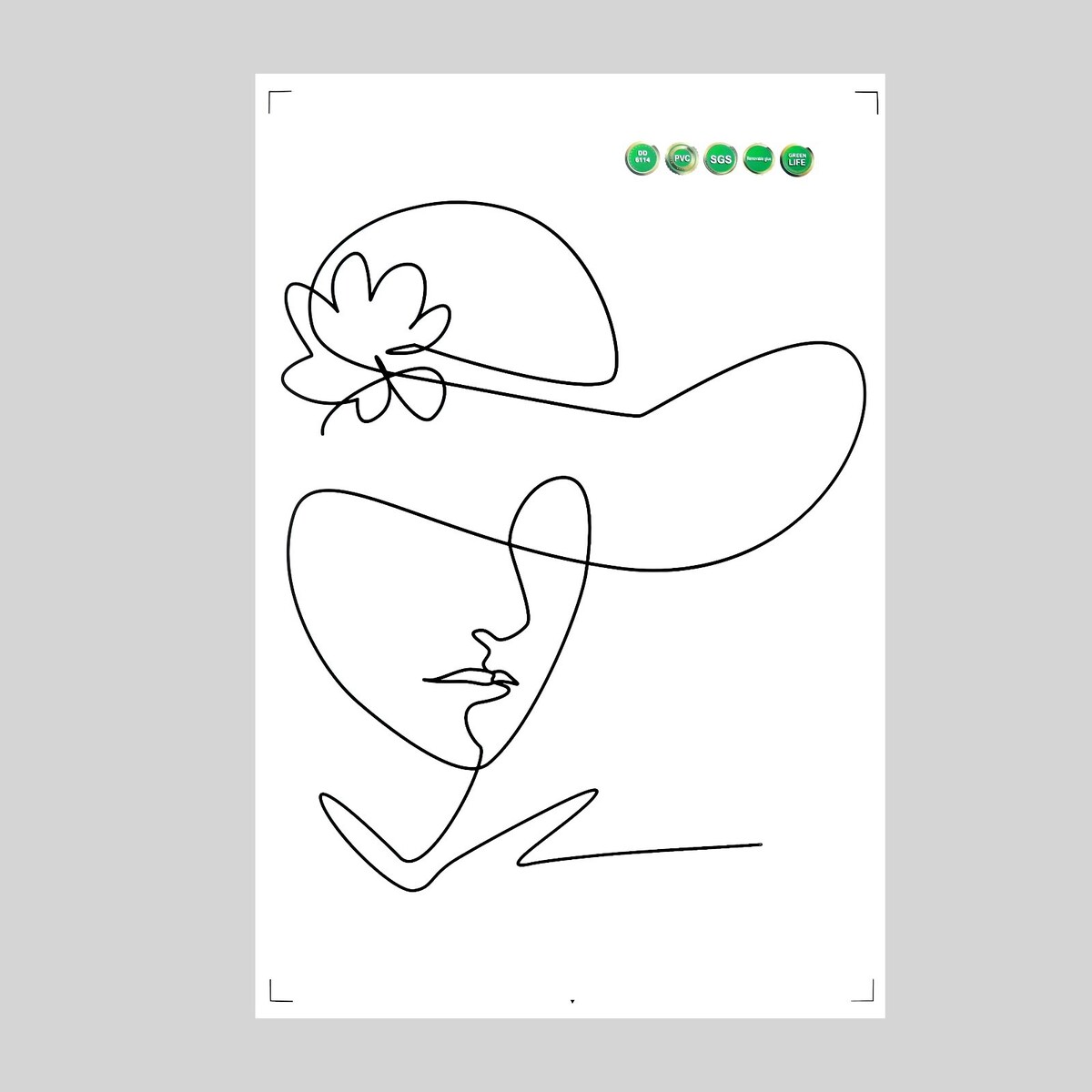 Наклейка интерьерная интерьерная черная