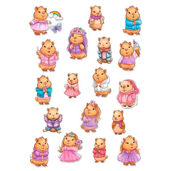 Наклейка Симфония Капибара 30x20 см